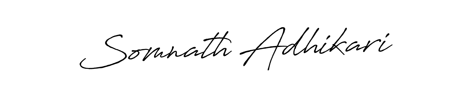 Design your own signature with our free online signature maker. With this signature software, you can create a handwritten (Antro_Vectra_Bolder) signature for name Somnath Adhikari. Somnath Adhikari signature style 7 images and pictures png