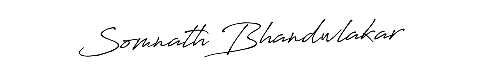 Make a beautiful signature design for name Somnath Bhandwlakar. With this signature (Antro_Vectra_Bolder) style, you can create a handwritten signature for free. Somnath Bhandwlakar signature style 7 images and pictures png