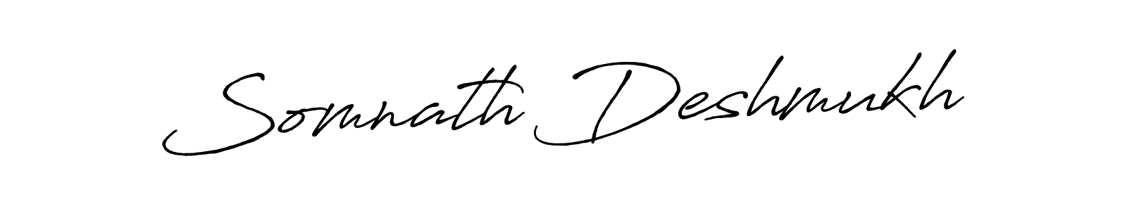 Design your own signature with our free online signature maker. With this signature software, you can create a handwritten (Antro_Vectra_Bolder) signature for name Somnath Deshmukh. Somnath Deshmukh signature style 7 images and pictures png