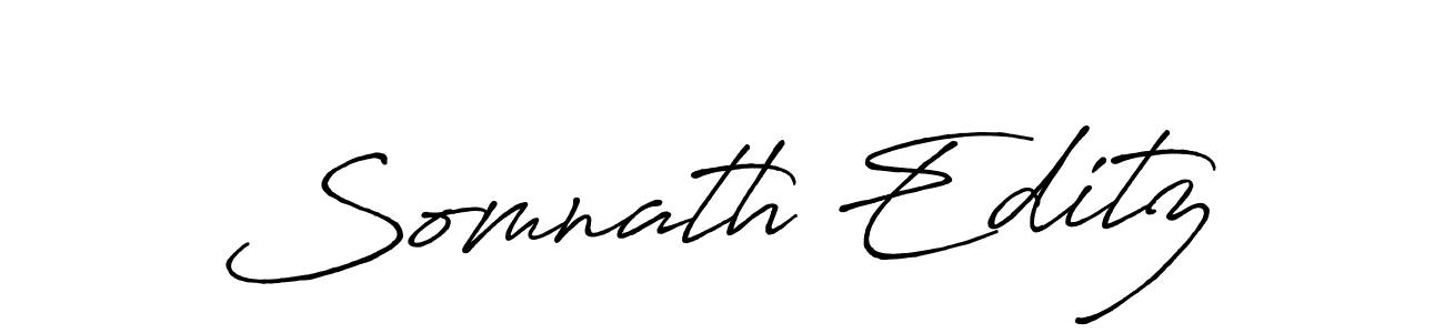 Make a beautiful signature design for name Somnath Editz. With this signature (Antro_Vectra_Bolder) style, you can create a handwritten signature for free. Somnath Editz signature style 7 images and pictures png