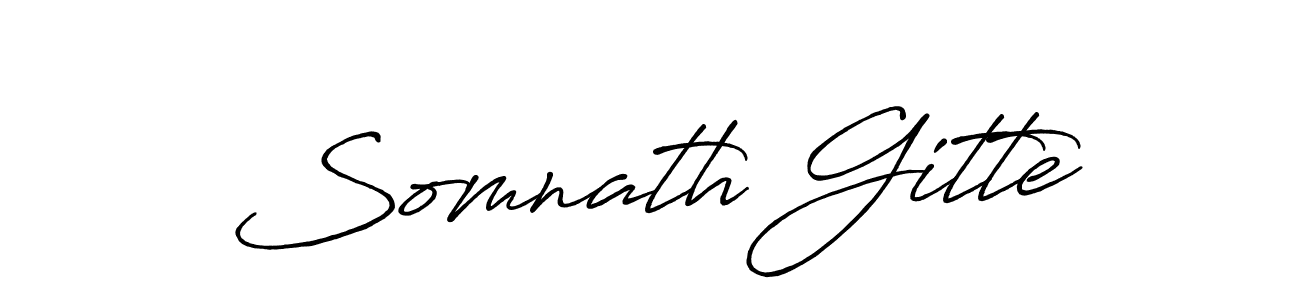Design your own signature with our free online signature maker. With this signature software, you can create a handwritten (Antro_Vectra_Bolder) signature for name Somnath Gitte. Somnath Gitte signature style 7 images and pictures png