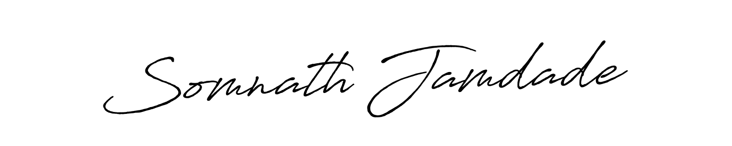 Use a signature maker to create a handwritten signature online. With this signature software, you can design (Antro_Vectra_Bolder) your own signature for name Somnath Jamdade. Somnath Jamdade signature style 7 images and pictures png