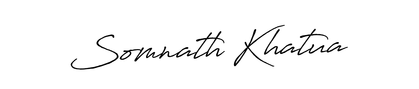 How to make Somnath Khatua name signature. Use Antro_Vectra_Bolder style for creating short signs online. This is the latest handwritten sign. Somnath Khatua signature style 7 images and pictures png