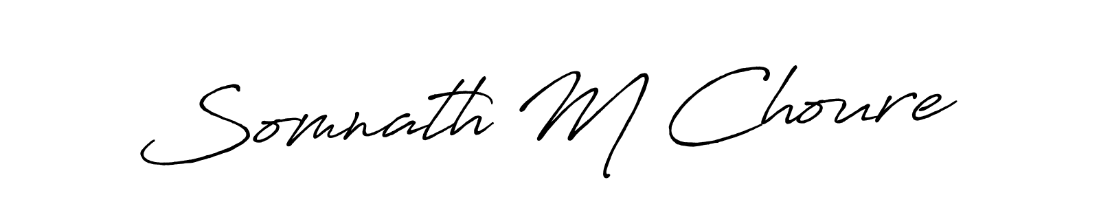 Use a signature maker to create a handwritten signature online. With this signature software, you can design (Antro_Vectra_Bolder) your own signature for name Somnath M Choure. Somnath M Choure signature style 7 images and pictures png