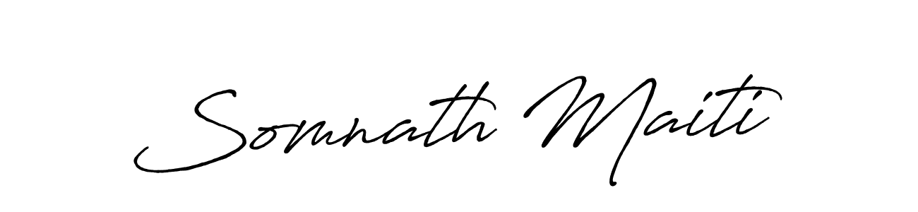 Create a beautiful signature design for name Somnath Maiti. With this signature (Antro_Vectra_Bolder) fonts, you can make a handwritten signature for free. Somnath Maiti signature style 7 images and pictures png