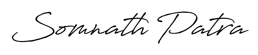 Give your name Somnath Patra an exquisite flair with the Antro_Vectra_Bolder script font. Ideal for contracts, resumes, and formal letterheads. Somnath Patra signature style 7 images and pictures png