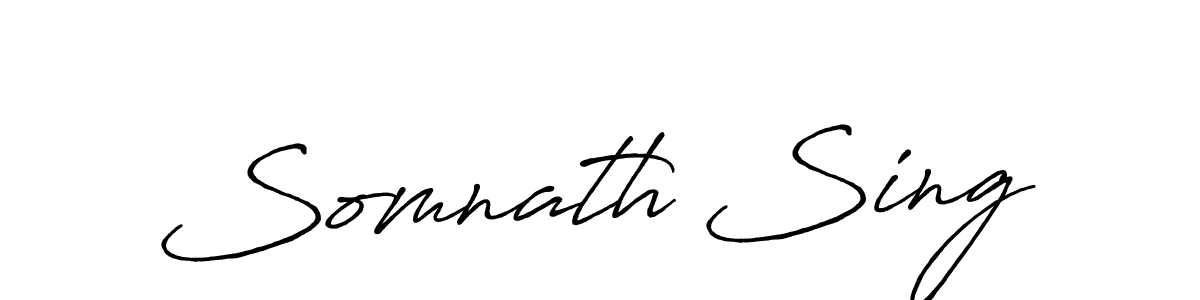 Make a beautiful signature design for name Somnath Sing. With this signature (Antro_Vectra_Bolder) style, you can create a handwritten signature for free. Somnath Sing signature style 7 images and pictures png