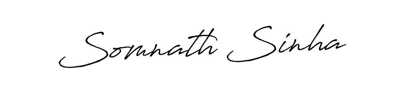 Create a beautiful signature design for name Somnath Sinha. With this signature (Antro_Vectra_Bolder) fonts, you can make a handwritten signature for free. Somnath Sinha signature style 7 images and pictures png