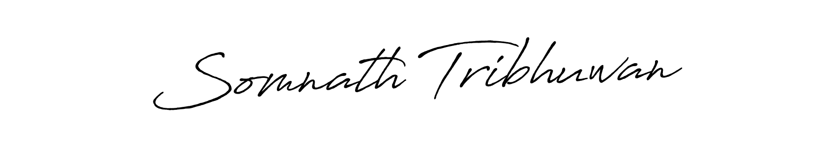 Somnath Tribhuwan stylish signature style. Best Handwritten Sign (Antro_Vectra_Bolder) for my name. Handwritten Signature Collection Ideas for my name Somnath Tribhuwan. Somnath Tribhuwan signature style 7 images and pictures png