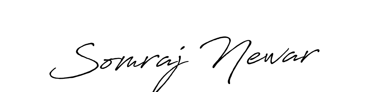 Use a signature maker to create a handwritten signature online. With this signature software, you can design (Antro_Vectra_Bolder) your own signature for name Somraj Newar. Somraj Newar signature style 7 images and pictures png