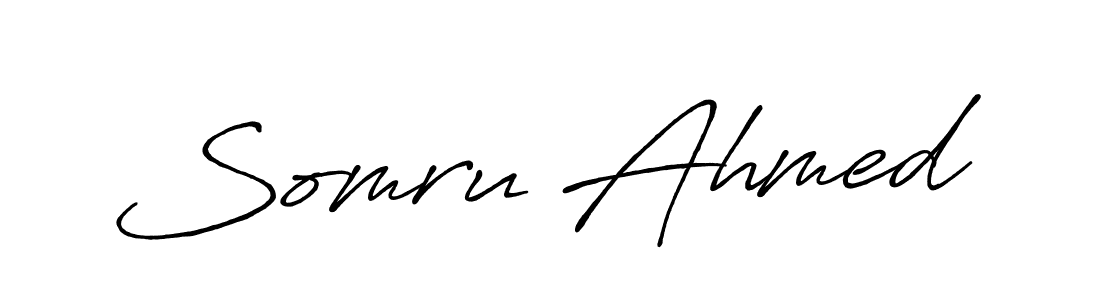 Also we have Somru Ahmed name is the best signature style. Create professional handwritten signature collection using Antro_Vectra_Bolder autograph style. Somru Ahmed signature style 7 images and pictures png