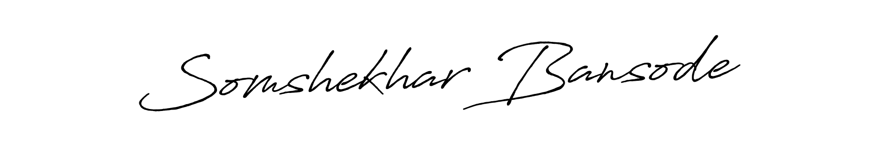 Make a beautiful signature design for name Somshekhar Bansode. With this signature (Antro_Vectra_Bolder) style, you can create a handwritten signature for free. Somshekhar Bansode signature style 7 images and pictures png