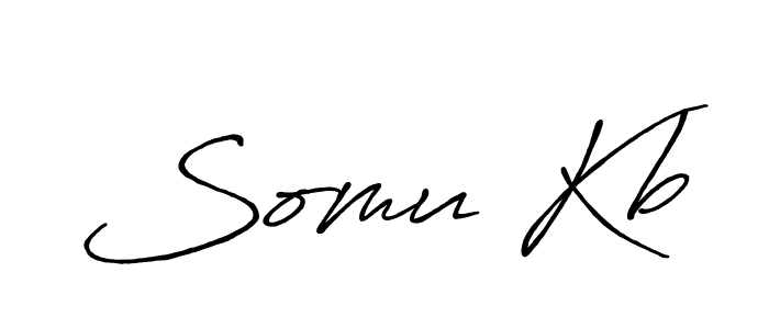 Somu Kb stylish signature style. Best Handwritten Sign (Antro_Vectra_Bolder) for my name. Handwritten Signature Collection Ideas for my name Somu Kb. Somu Kb signature style 7 images and pictures png