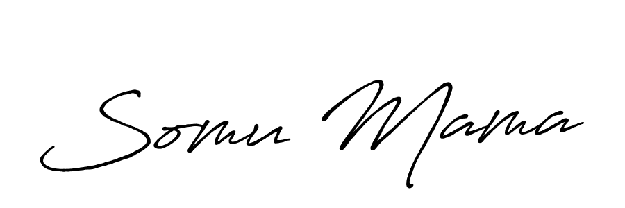 Create a beautiful signature design for name Somu Mama. With this signature (Antro_Vectra_Bolder) fonts, you can make a handwritten signature for free. Somu Mama signature style 7 images and pictures png