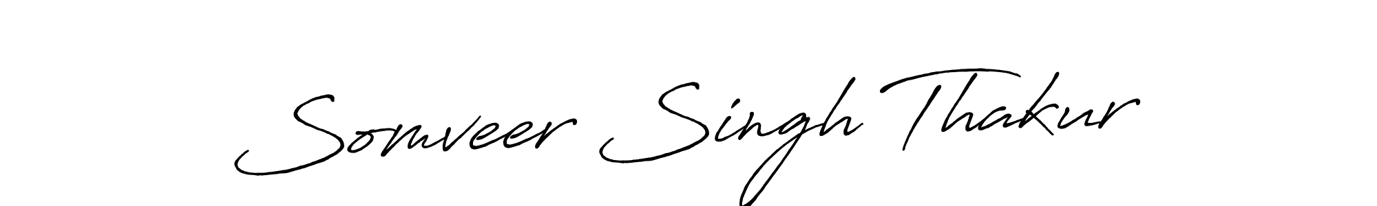 Create a beautiful signature design for name Somveer Singh Thakur. With this signature (Antro_Vectra_Bolder) fonts, you can make a handwritten signature for free. Somveer Singh Thakur signature style 7 images and pictures png