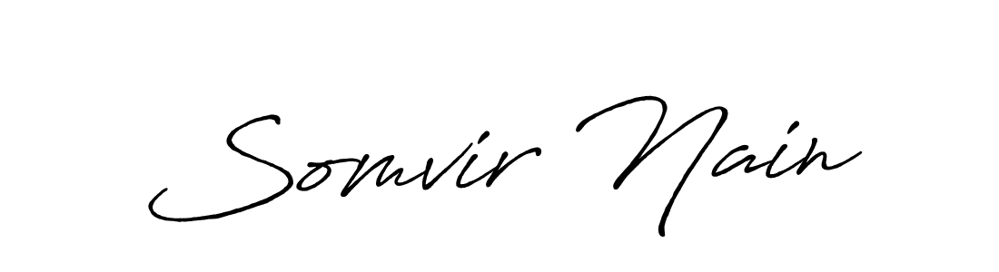 How to make Somvir Nain signature? Antro_Vectra_Bolder is a professional autograph style. Create handwritten signature for Somvir Nain name. Somvir Nain signature style 7 images and pictures png