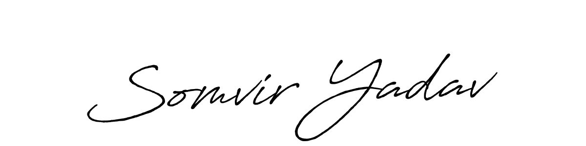 You should practise on your own different ways (Antro_Vectra_Bolder) to write your name (Somvir Yadav) in signature. don't let someone else do it for you. Somvir Yadav signature style 7 images and pictures png