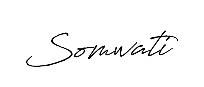 You should practise on your own different ways (Antro_Vectra_Bolder) to write your name (Somwati) in signature. don't let someone else do it for you. Somwati signature style 7 images and pictures png
