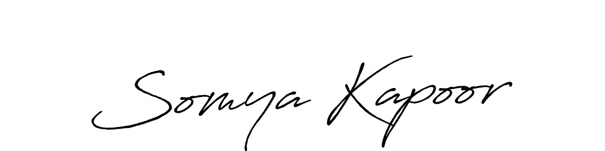 Somya Kapoor stylish signature style. Best Handwritten Sign (Antro_Vectra_Bolder) for my name. Handwritten Signature Collection Ideas for my name Somya Kapoor. Somya Kapoor signature style 7 images and pictures png
