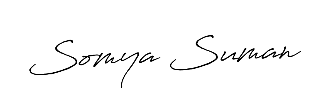 Also we have Somya Suman name is the best signature style. Create professional handwritten signature collection using Antro_Vectra_Bolder autograph style. Somya Suman signature style 7 images and pictures png