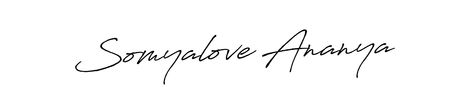 How to Draw Somyalove Ananya signature style? Antro_Vectra_Bolder is a latest design signature styles for name Somyalove Ananya. Somyalove Ananya signature style 7 images and pictures png