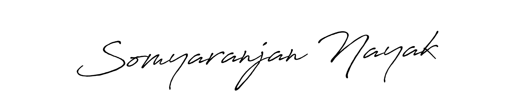 Make a beautiful signature design for name Somyaranjan Nayak. With this signature (Antro_Vectra_Bolder) style, you can create a handwritten signature for free. Somyaranjan Nayak signature style 7 images and pictures png