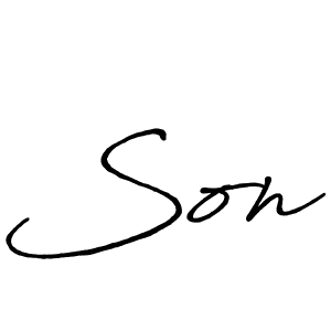 Make a beautiful signature design for name Son. With this signature (Antro_Vectra_Bolder) style, you can create a handwritten signature for free. Son signature style 7 images and pictures png