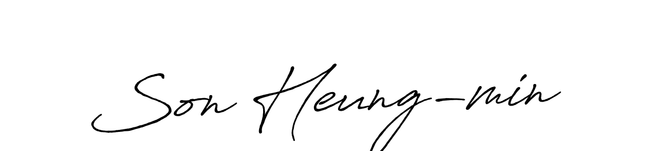 How to make Son Heung-min name signature. Use Antro_Vectra_Bolder style for creating short signs online. This is the latest handwritten sign. Son Heung-min signature style 7 images and pictures png