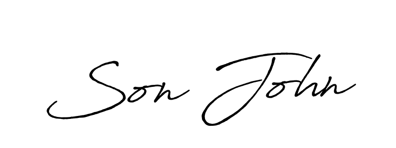 Create a beautiful signature design for name Son John. With this signature (Antro_Vectra_Bolder) fonts, you can make a handwritten signature for free. Son John signature style 7 images and pictures png