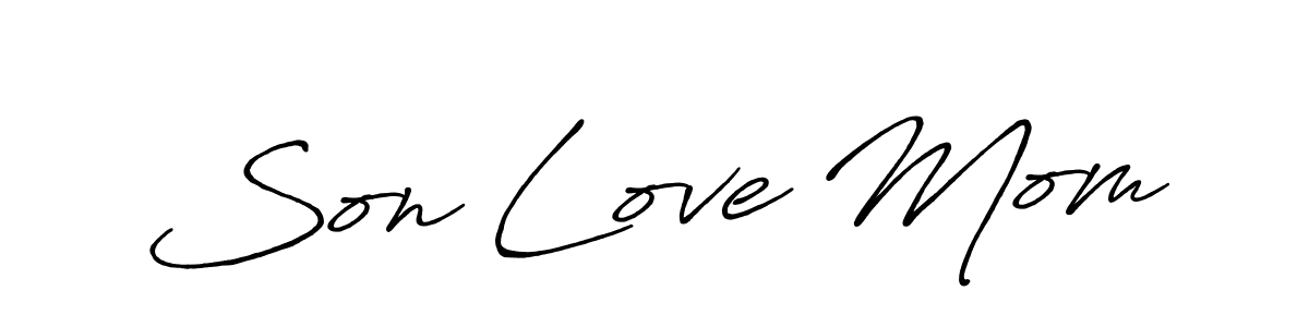 Make a short Son Love Mom signature style. Manage your documents anywhere anytime using Antro_Vectra_Bolder. Create and add eSignatures, submit forms, share and send files easily. Son Love Mom signature style 7 images and pictures png