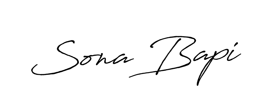 Make a beautiful signature design for name Sona Bapi. With this signature (Antro_Vectra_Bolder) style, you can create a handwritten signature for free. Sona Bapi signature style 7 images and pictures png