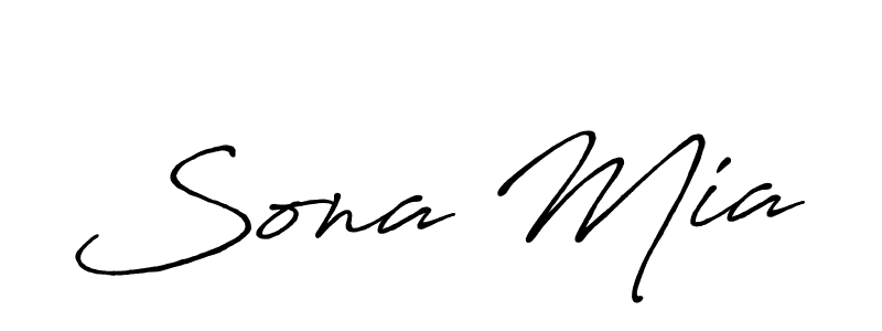 Sona Mia stylish signature style. Best Handwritten Sign (Antro_Vectra_Bolder) for my name. Handwritten Signature Collection Ideas for my name Sona Mia. Sona Mia signature style 7 images and pictures png
