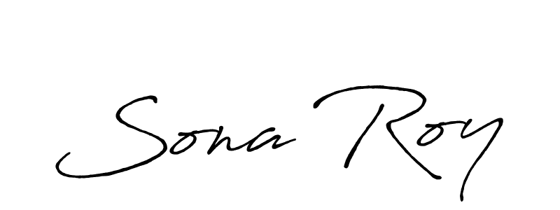 How to make Sona Roy name signature. Use Antro_Vectra_Bolder style for creating short signs online. This is the latest handwritten sign. Sona Roy signature style 7 images and pictures png