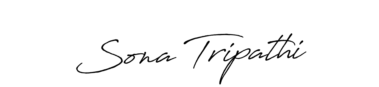 Create a beautiful signature design for name Sona Tripathi. With this signature (Antro_Vectra_Bolder) fonts, you can make a handwritten signature for free. Sona Tripathi signature style 7 images and pictures png