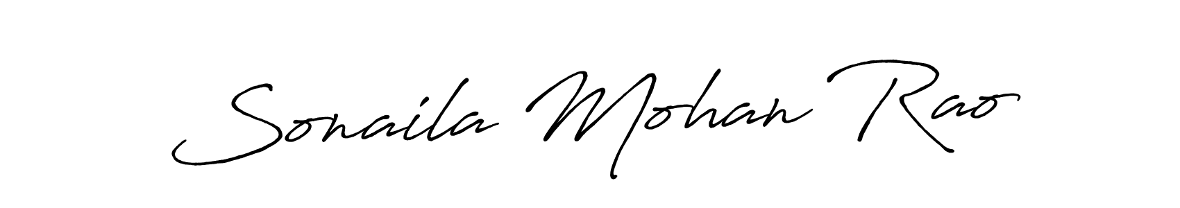 Use a signature maker to create a handwritten signature online. With this signature software, you can design (Antro_Vectra_Bolder) your own signature for name Sonaila Mohan Rao. Sonaila Mohan Rao signature style 7 images and pictures png