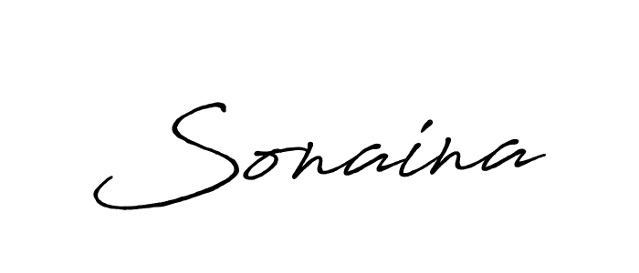 Create a beautiful signature design for name Sonaina. With this signature (Antro_Vectra_Bolder) fonts, you can make a handwritten signature for free. Sonaina signature style 7 images and pictures png