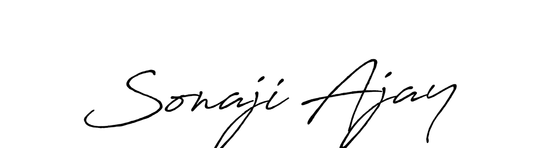 It looks lik you need a new signature style for name Sonaji Ajay. Design unique handwritten (Antro_Vectra_Bolder) signature with our free signature maker in just a few clicks. Sonaji Ajay signature style 7 images and pictures png