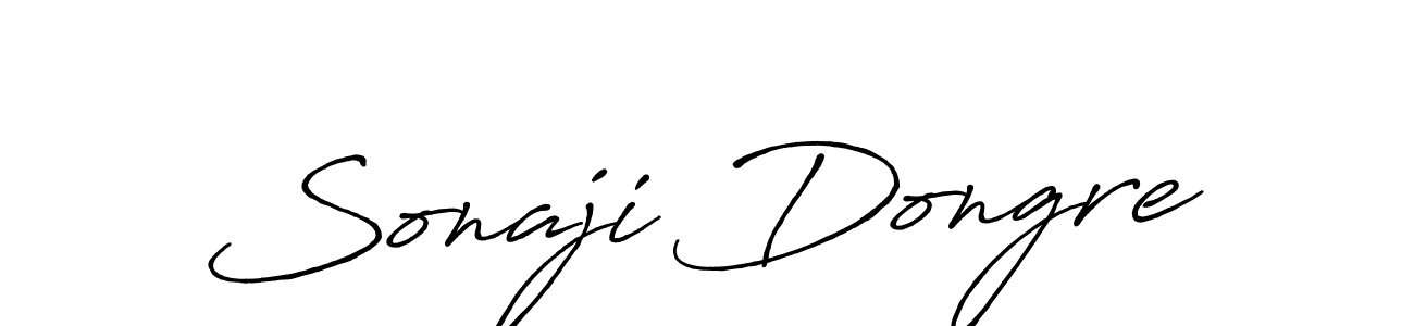 Design your own signature with our free online signature maker. With this signature software, you can create a handwritten (Antro_Vectra_Bolder) signature for name Sonaji Dongre. Sonaji Dongre signature style 7 images and pictures png