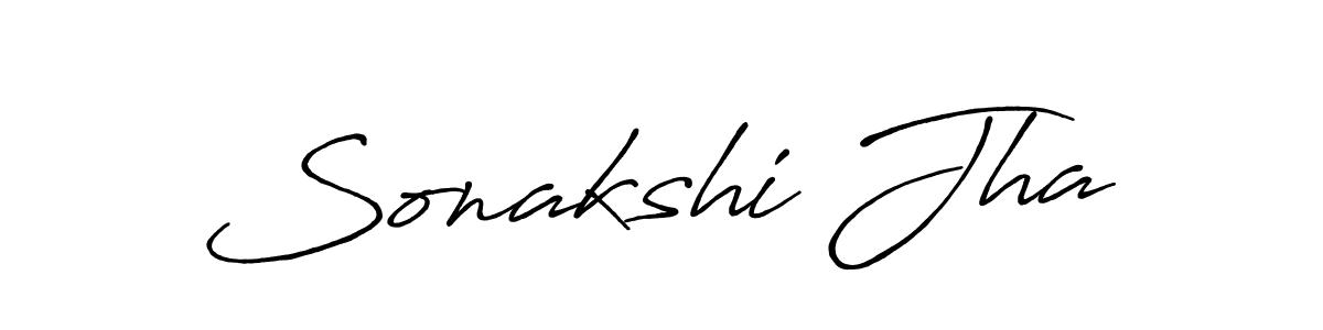 How to make Sonakshi Jha name signature. Use Antro_Vectra_Bolder style for creating short signs online. This is the latest handwritten sign. Sonakshi Jha signature style 7 images and pictures png