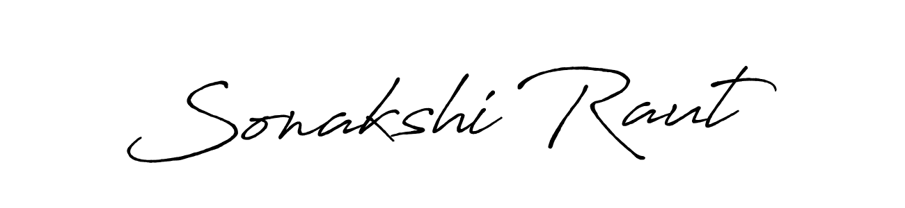Make a beautiful signature design for name Sonakshi Raut. With this signature (Antro_Vectra_Bolder) style, you can create a handwritten signature for free. Sonakshi Raut signature style 7 images and pictures png