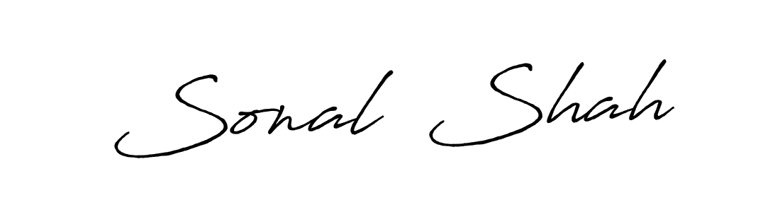 Sonal  Shah stylish signature style. Best Handwritten Sign (Antro_Vectra_Bolder) for my name. Handwritten Signature Collection Ideas for my name Sonal  Shah. Sonal  Shah signature style 7 images and pictures png