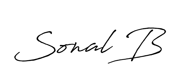 Design your own signature with our free online signature maker. With this signature software, you can create a handwritten (Antro_Vectra_Bolder) signature for name Sonal B. Sonal B signature style 7 images and pictures png