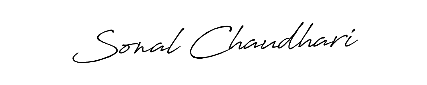 Design your own signature with our free online signature maker. With this signature software, you can create a handwritten (Antro_Vectra_Bolder) signature for name Sonal Chaudhari. Sonal Chaudhari signature style 7 images and pictures png
