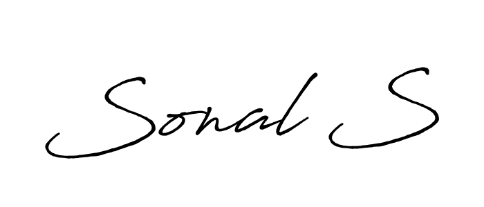 Design your own signature with our free online signature maker. With this signature software, you can create a handwritten (Antro_Vectra_Bolder) signature for name Sonal S. Sonal S signature style 7 images and pictures png