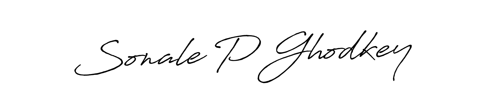 This is the best signature style for the Sonale P Ghodkey name. Also you like these signature font (Antro_Vectra_Bolder). Mix name signature. Sonale P Ghodkey signature style 7 images and pictures png