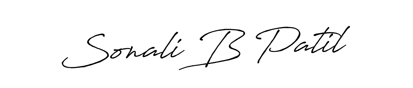 How to make Sonali B Patil name signature. Use Antro_Vectra_Bolder style for creating short signs online. This is the latest handwritten sign. Sonali B Patil signature style 7 images and pictures png