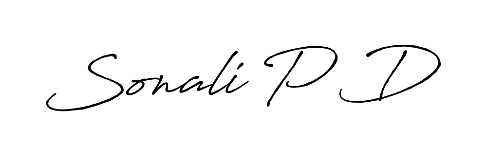 Sonali P D stylish signature style. Best Handwritten Sign (Antro_Vectra_Bolder) for my name. Handwritten Signature Collection Ideas for my name Sonali P D. Sonali P D signature style 7 images and pictures png