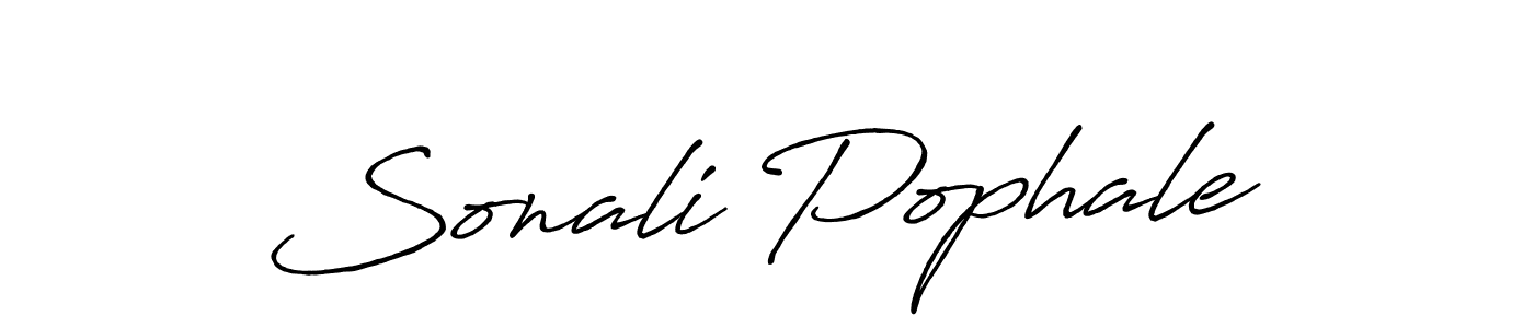 How to make Sonali Pophale name signature. Use Antro_Vectra_Bolder style for creating short signs online. This is the latest handwritten sign. Sonali Pophale signature style 7 images and pictures png