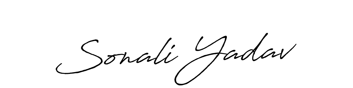 Create a beautiful signature design for name Sonali Yadav. With this signature (Antro_Vectra_Bolder) fonts, you can make a handwritten signature for free. Sonali Yadav signature style 7 images and pictures png