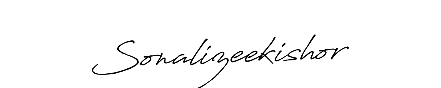 Also we have Sonalizeekishor name is the best signature style. Create professional handwritten signature collection using Antro_Vectra_Bolder autograph style. Sonalizeekishor signature style 7 images and pictures png